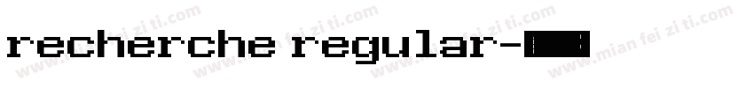 recherche regular字体转换